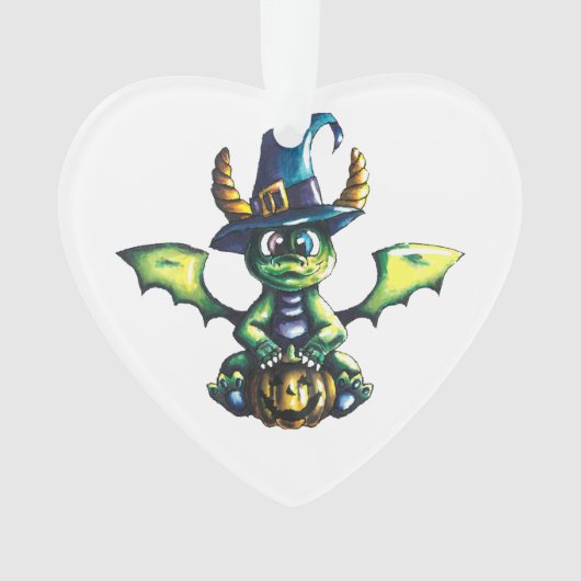 Magisches Halloween-Drachendesign Ornament (Vorderseite)