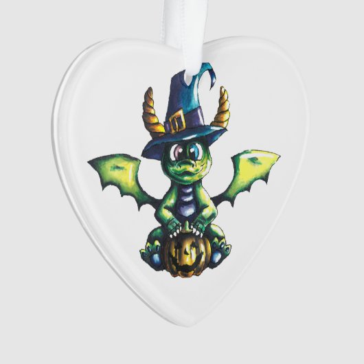 Magisches Halloween-Drachendesign Ornament (Vorderseite)