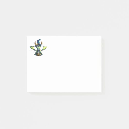 Magisches Halloween-Drachendesign Post-it Klebezettel (Vorderseite)