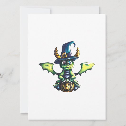 Magisches Halloween-Drachendesign Save The Date (Vorderseite)