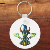 Magisches Halloween-Drachendesign Schlüsselanhänger (Rückseite)