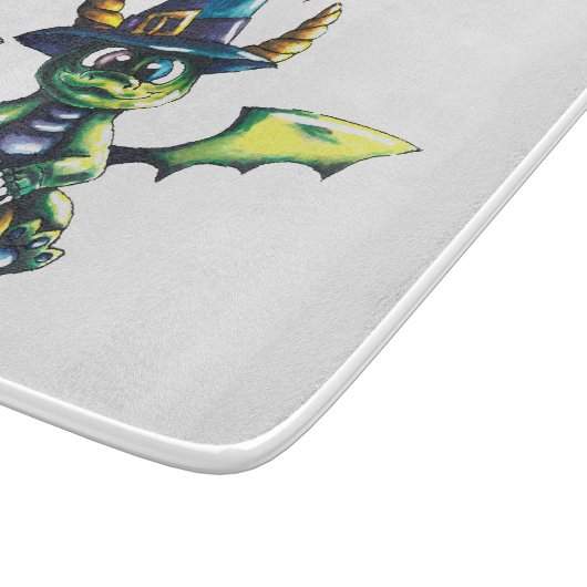 Magisches Halloween-Drachendesign Schneidebrett (Ecke)