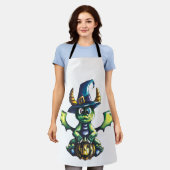 Magisches Halloween-Drachendesign Schürze (Getragen)