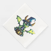 Magisches Halloween-Drachendesign Serviette (Ecke)