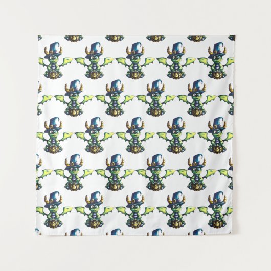 Magisches Halloween-Drachendesign Wandteppich (Vorderseite)