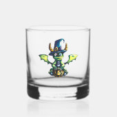 Magisches Halloween-Drachendesign Whiskyglas (Rückseite)