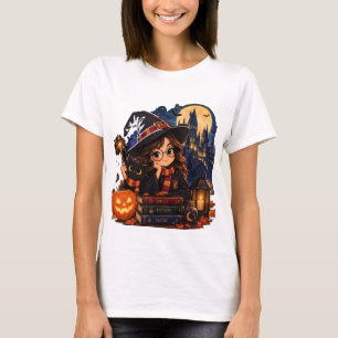Magisches Halloween-Hexen, schwarze Katze und verz T-Shirt