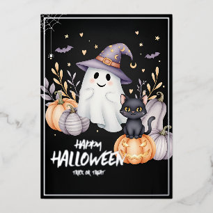 Magisches Halloween-Party Folieneinladung