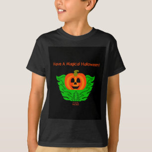 Magisches Halloween Pumpkin Boys Black T Shirt