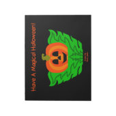 Magisches Halloween Pumpkin Notepad Notizblock (Rotiert)