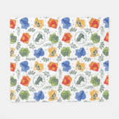 Magisches Herbologie-HOGWARTS™-Häusermuster Fleecedecke (Vorderseite (Horizontal))