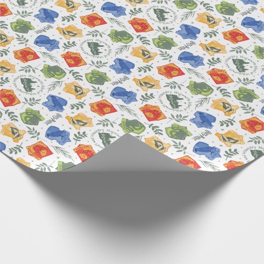 Magisches Herbologie-HOGWARTS™-Häusermuster Geschenkpapier (Ecke)