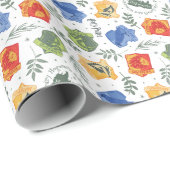 Magisches Herbologie-HOGWARTS™-Häusermuster Geschenkpapier (Rolleneckpunkt)