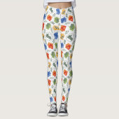 Magisches Herbologie-HOGWARTS™-Häusermuster Leggings (Vorderseite)