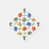 Magisches Herbologie-HOGWARTS™-Häusermuster Serviette (Ecke)