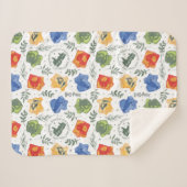Magisches Herbologie-HOGWARTS™-Häusermuster Sherpadecke (Vorderseite (Horizontal))