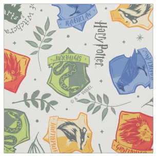 Magisches Herbologie-HOGWARTS™-Häusermuster Stoff