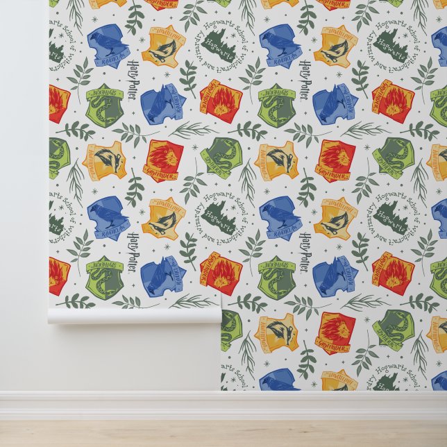 Magisches Herbologie-HOGWARTS™-Häusermuster Tapete (Anwendung)