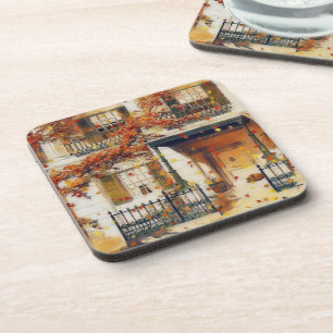 Magisches Herbsthaus Getränkeuntersetzer