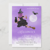 Magisches HexenHalloween-Party Einladung (Vorderseite)