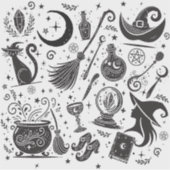 Magisches Hexenweih-Party Wiccan Pagan Aufkleber (Vorderseite)