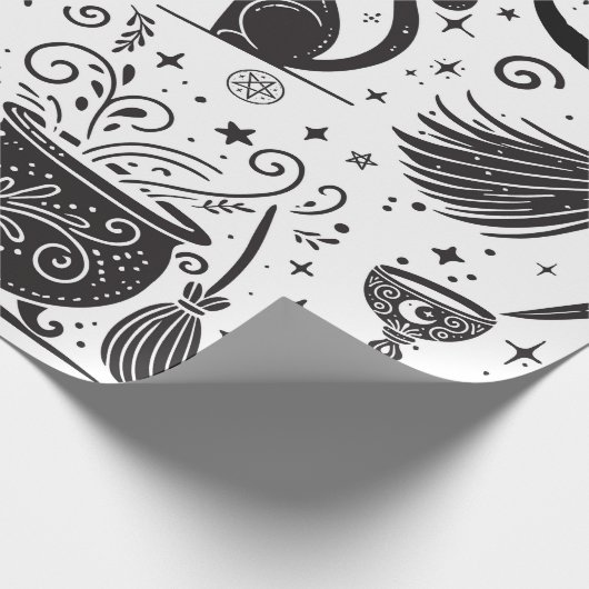 Magisches Hexenweih-Party Wiccan Pagan Geschenkpapier (Ecke)