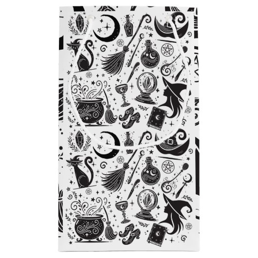 Magisches Hexenweih-Party Wiccan Pagan Kleine Geschenktüte (Rückseite)