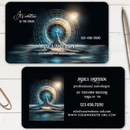 Magisches Himmelshoroskop Astrologer Visitenkarte