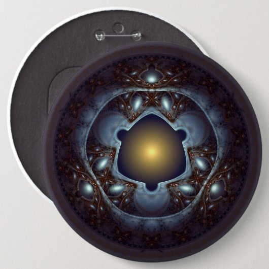 Magisches Hochglanzmuster Button (Vorne & Hinten)