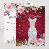 Magisches Hochzeitskleid Brautparty Einladung (Vorne/Hinten)