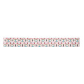 Magisches Holiday Nutcracker Muster Pink Satinband (Vorderseite)