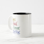 Magisches Horace Zitat Zwei-Tonen-Tasse Zweifarbige Tasse (Vorderseite Links)