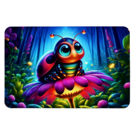 Magisches Insekt in einem hellen Nachtwald Magnet