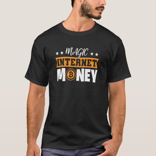 Magisches Internetgeld Bitcoin T-Shirt (Vorderseite)