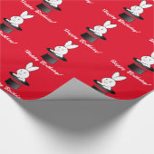Magisches Kaninchen in Hut-alles Gute zum Geschenkpapier (Ecke)