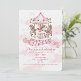 🎠 ✨ Magisches Karussell Pferd Einladungen zum Geb