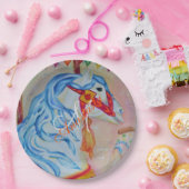 MAGISCHES KARUSSELL-PFERDEmonogramm-PARTY Pappteller (Party)