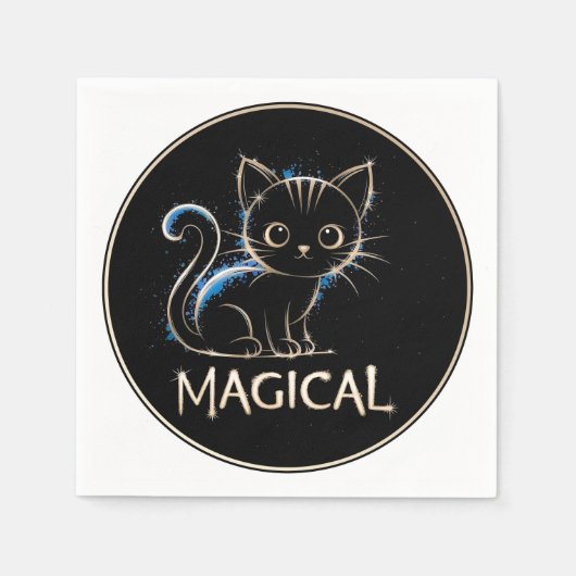 Magisches Kätzchen Serviette (Vorderseite)