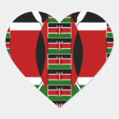 🇰 🇪 Magisches Kenia: Rahmen der Einheit und des Herz-Aufkleber (Vorderseite)