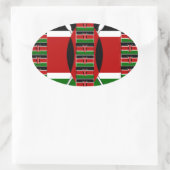 🇰 🇪 Magisches Kenia: Rahmen der Einheit und des  Ovaler Aufkleber (Tasche)