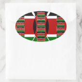 🇰 🇪 Magisches Kenia: Rahmen der Einheit und des  Ovaler Aufkleber (Tasche)