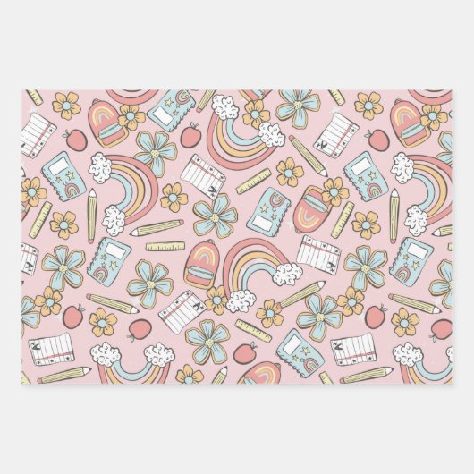 Magisches Lernmuster Geschenkpapier Set (Vorderseite)