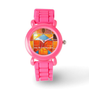 Magisches Licht, das aus den Fenstern der Kirche s Armbanduhr