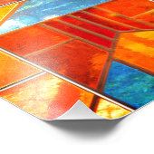 Magisches Licht, das aus den Fenstern der Kirche s Fotodruck (Ecke)