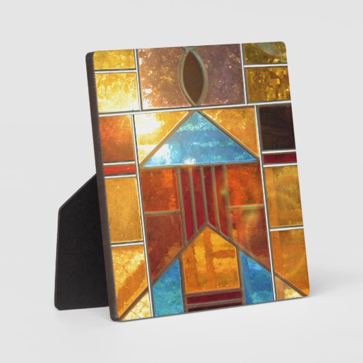 Magisches Licht, das aus den Fenstern der Kirche s Fotoplatte (Vorderseite)