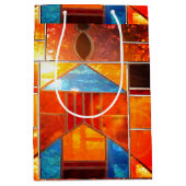 Magisches Licht, das aus den Fenstern der Kirche s Mittlere Geschenktüte (Vorderseite)