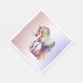 Magisches Lila Erröten Ombre Einhorn Serviette (Ecke)