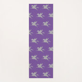 Magisches Lila Silver Unicorn Muster Yogamatte (Vorderseite)