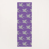 Magisches Lila Silver Unicorn Muster Yogamatte (Rückseite)