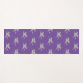 Magisches Lila Silver Unicorn Muster Yogamatte (Vorderseite (Horizontal))